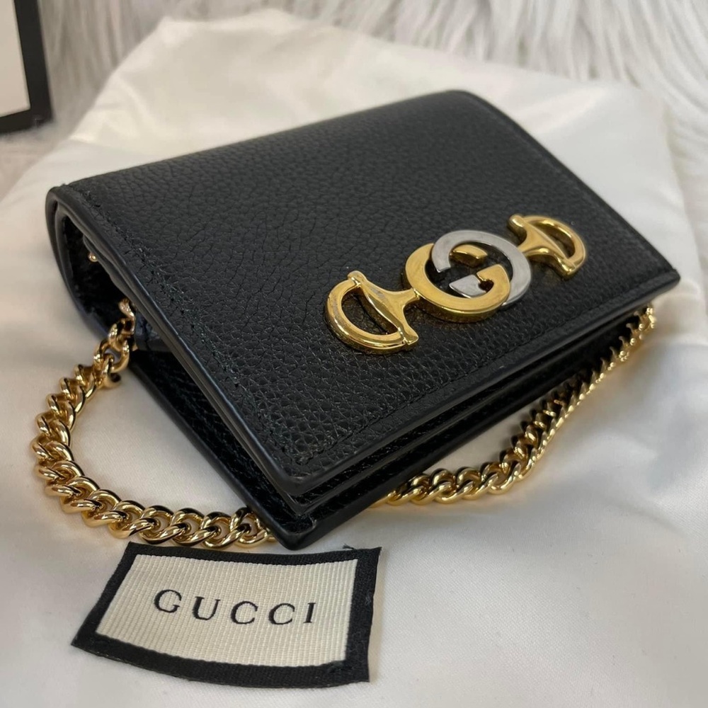 Gucci Zumi Leather Wallet on a Chain